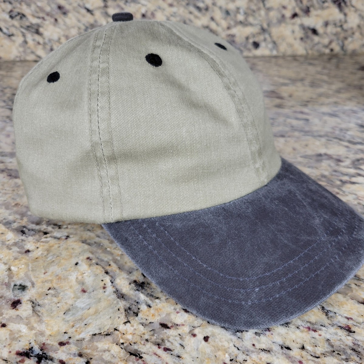 KP Brand Buckback Baseball Cap Hat No brand Light Olive with Black Bill View 6