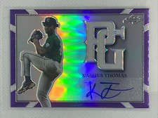 2021 LEAF PERFECT GAME METAL PURPLE REFRACTOR KASSIUS THOMAS RC AUTO # 1/10