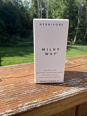 Herbivore Milky Way 10% AHA + Oat Soothing Exfoliating Serum 1oz/30mL New