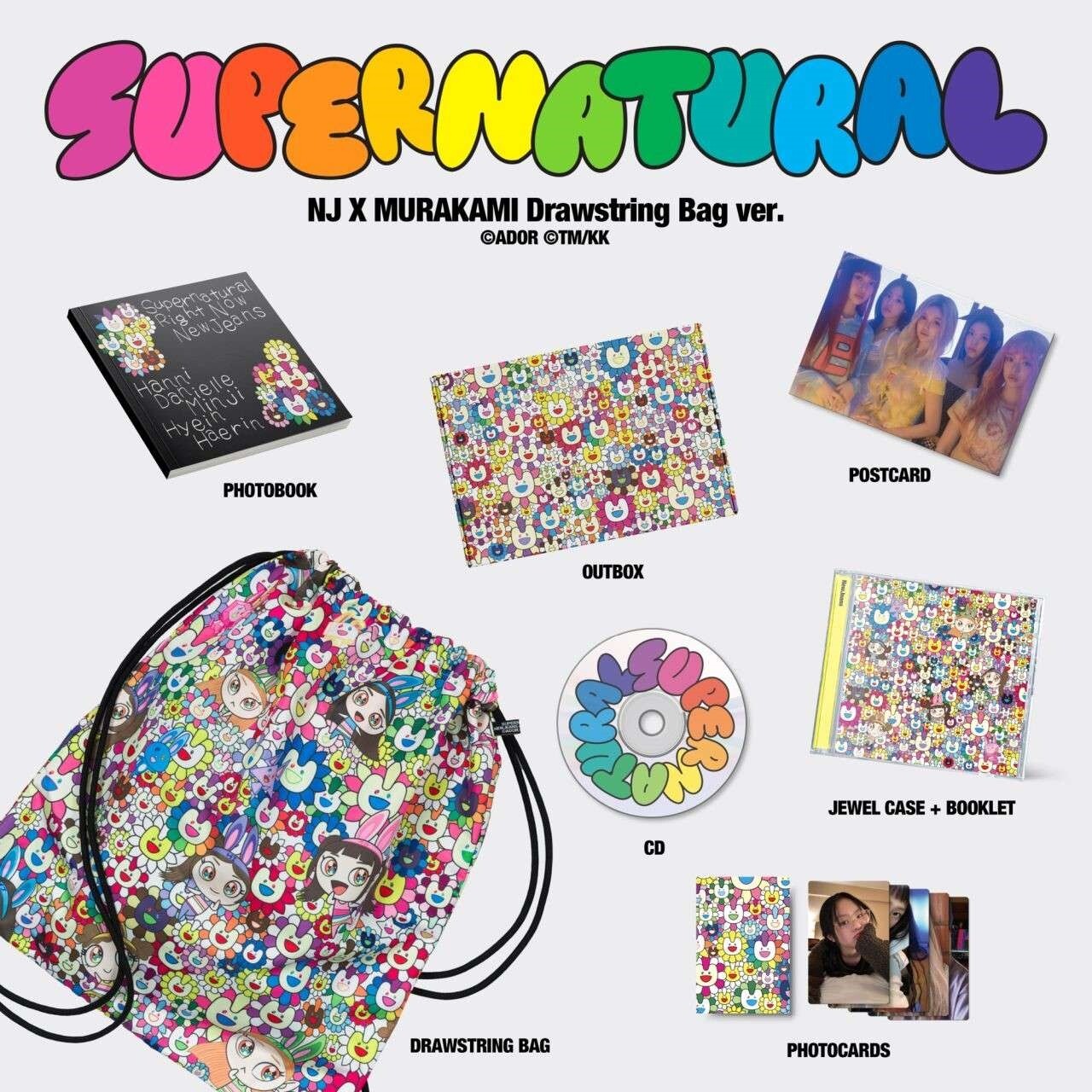 7035682 Audio Cd Newjeans - Supernatural Nj X Murakami (Drawstring)
