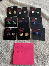 Paparazzi Earrings Lot Of 10 Christmas Presents Tree Candy Cane Snowflake Santa