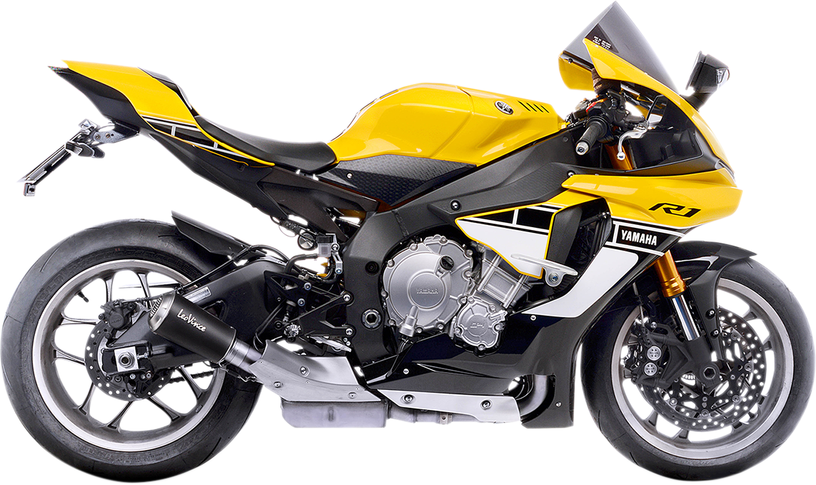 Leo Vince LV-10 Slip-On Exhaust S.S./Black Yamaha YZF R1, R1-M, R1