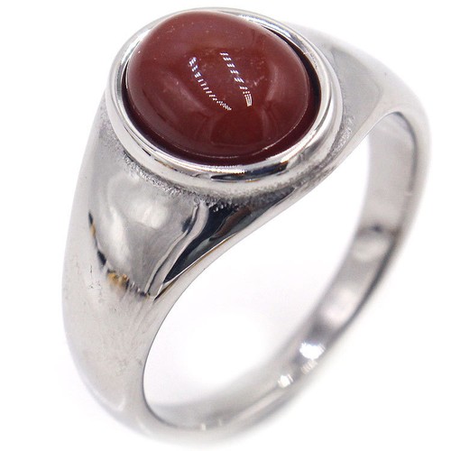 Vintage Round Stone Retro Wedding Ring Stainless Steel Men's Women's Pinky Ring - Picture 9 of 12