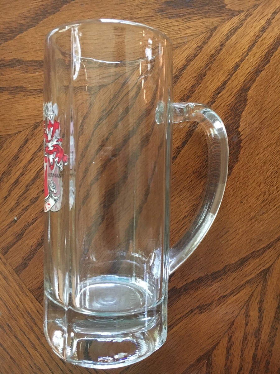 Vintage Beck's Clear Glass Beer Mug Germany Collectible Stein Made
