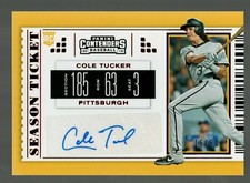 2019 Panini Contenders Season Ticket Autographs Red #6 Cole Tucker 16/50 