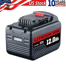 12AH for Dewalt 20V 20Volt Max XR Lithium Battery Pack DCB206-2 DCB205 DCB200 US