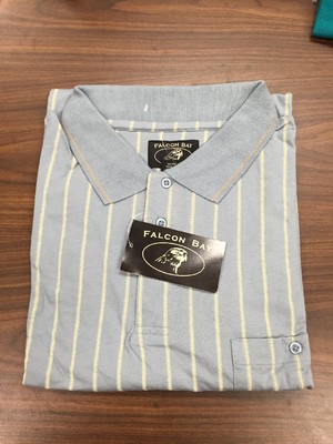 Size 3XL Polo Shirt BLUE STRIPE , 3X 