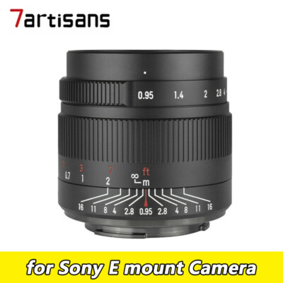 7Artisans 35mm F0.95 MF Full Frame Large Aperture  Lens for Sony E-mount Camera