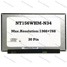 NT156WHM-N34 HD 1366 768 15.6 Inch No Screw Holes EDP LCD Screen Panel 30 Pin