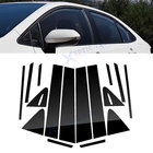 Black Window Pillar Posts Door Trim Piano Cover For Toyota Corolla 2019-2026
