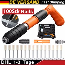Hochdruck Nagelpistole DIY Nagel-Wandbefestigungswerkzeug mit 100 N&auml;geln &Koffer