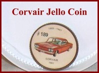 1960s Jell-o Jello Hostess antique cars wheel coins