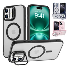 For iPhone 16 Pro Max/Plus MagSafe Magnetic Case Shockproof Camera Stand Cover