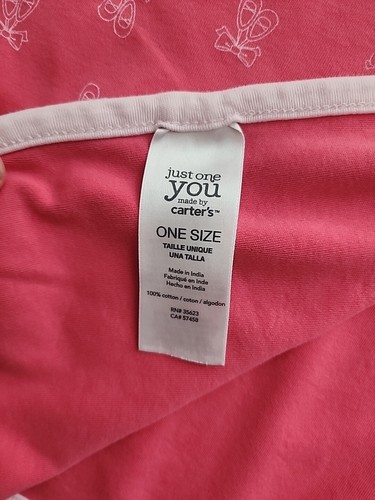 Just One You Carter's Pink Ballet Shoes Baby Swaddle Blanket Cotton Ballerina - Picture 2 of 3