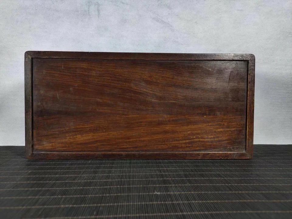 14.4'' Chinese Antique Wood Box natural Old Rosewood Box Jewelry Box - Image 4 of 4