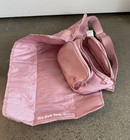 Pink Baby Diaper Bag with Adjustable Strap, Zipper, and Fold-Out Changing Mat