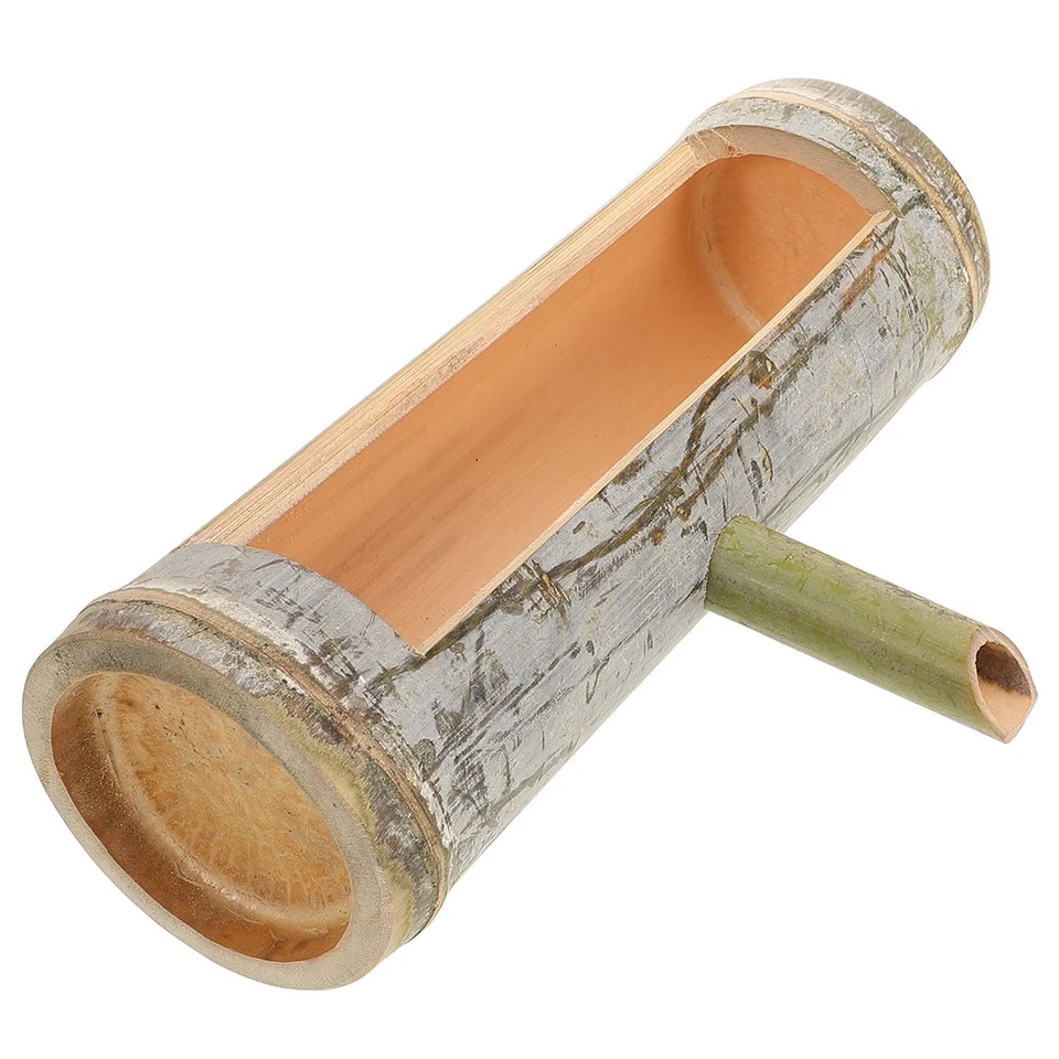 26 cm Handmade Bamboo Water Fountain Bamboo Tube with Spout for Aquarium