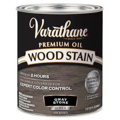 Varathane 381114 Premium Wood Stain, Oil Based, Gray Stone, 1 Quart