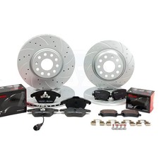 Für Audi Vordere Hintere Kreuz Gebohrt Gerillt Bremsscheiben Brembo Beläge 312mm