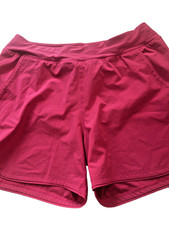 Lands  End swimsuit bottom lined pockets 14 pink womens brief quick dry