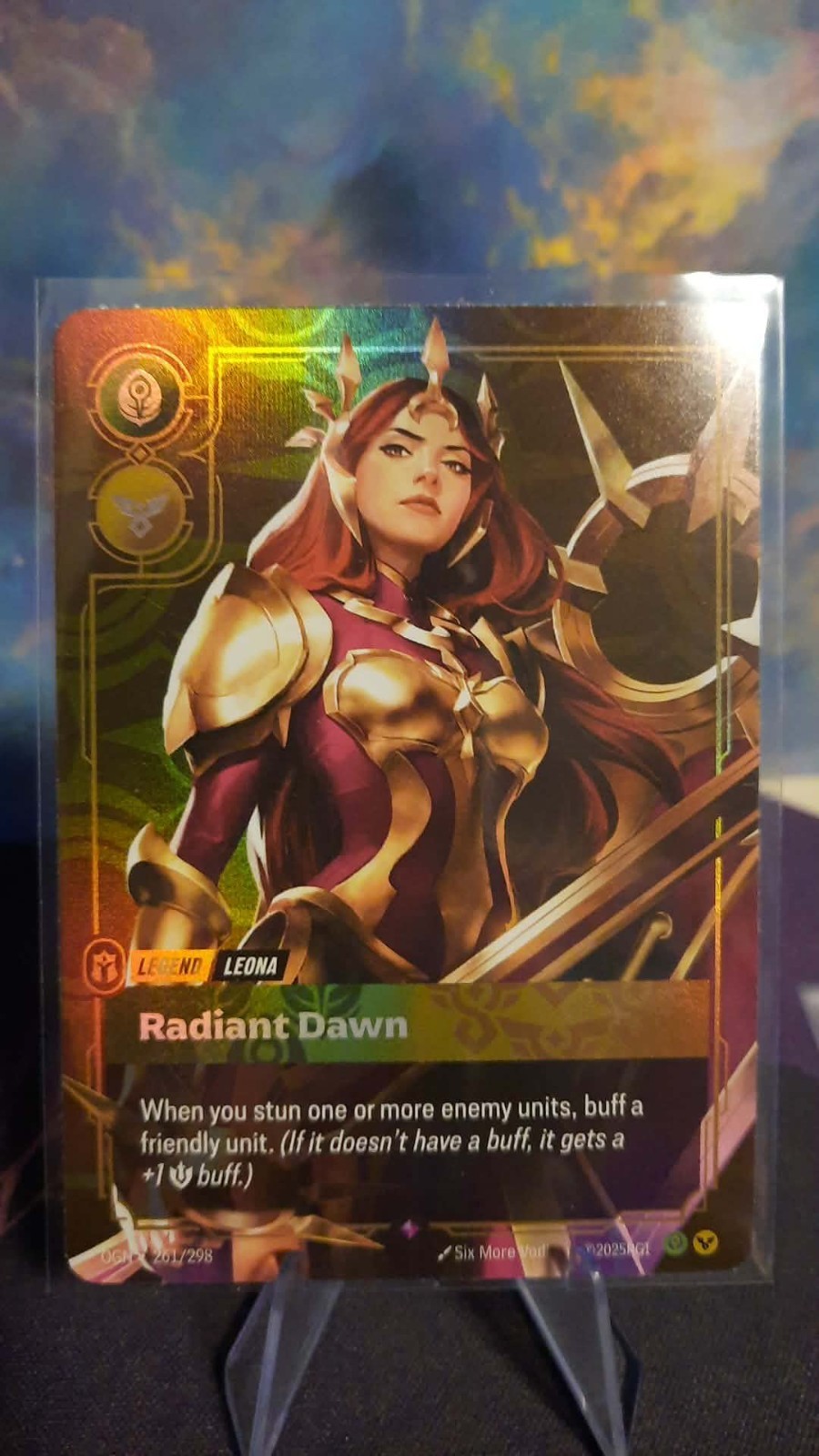 Leona Radiant Dawn 261/298 Riftbound League Of Legends Origins Rare Foil NM