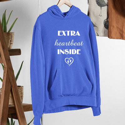 Extra Heartbeat Inside Hoodie Maternity Baby Announcement Partners Gift
