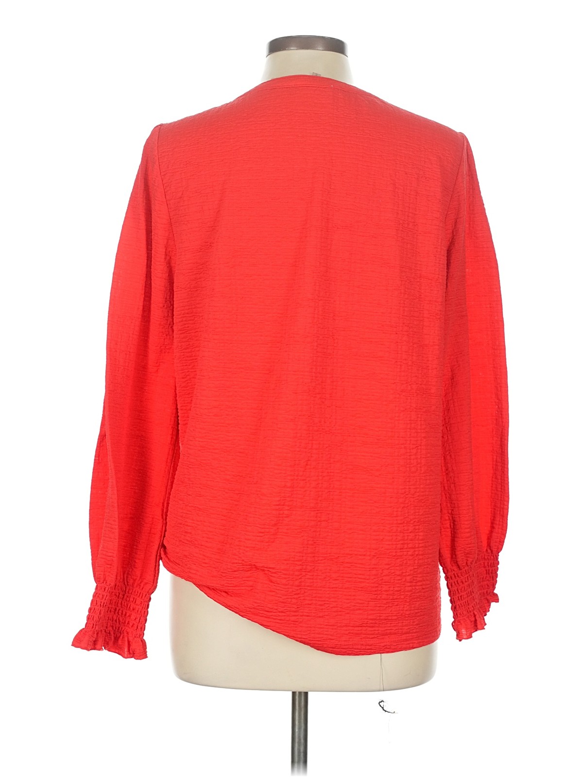 Calvin Klein Women Red Long Sleeve Blouse L thumbnail 2