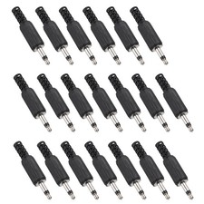 20 Pcs 1/8" TS Audio Plug, 3.5mm Mono Jack Plug Adapter , 1 Pole Solder Jack