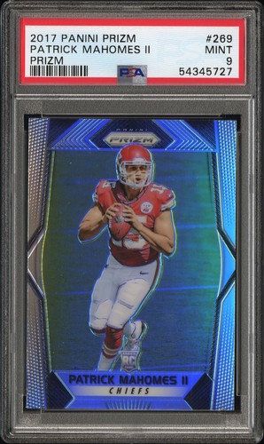 2017 Panini Prizm #269 Patrick Mahomes II Prizm SILVER PSA 9 Rookie Card!!