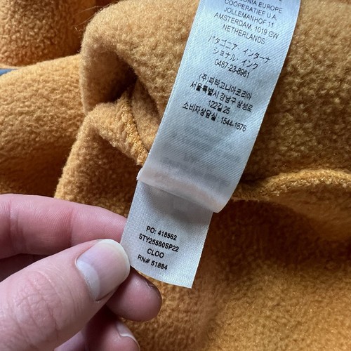 Vintage Patagonia Synchilla Snap T Fleece Mens Size 2XL Yellow Solid - Picture 6 of 8