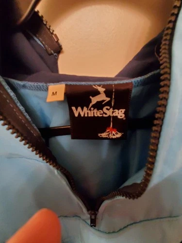 Vintage WHITE STAG JACKET Color: Sky Blue men size Medium pull over Windbreaker image 3
