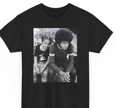 Young Michael Jackson & Janet Shirt, 90S 80S Pop King Shirt, Unisex S-5XL