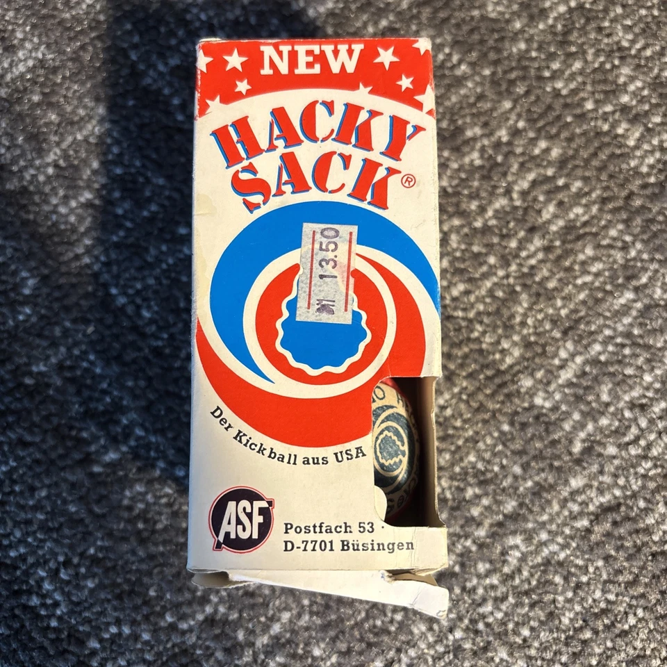 VTG NEW Original Hacky Sack Official Footbag 70s 80s 2Panel 4151994 W/BOX MANUAL - Image 3 of 4