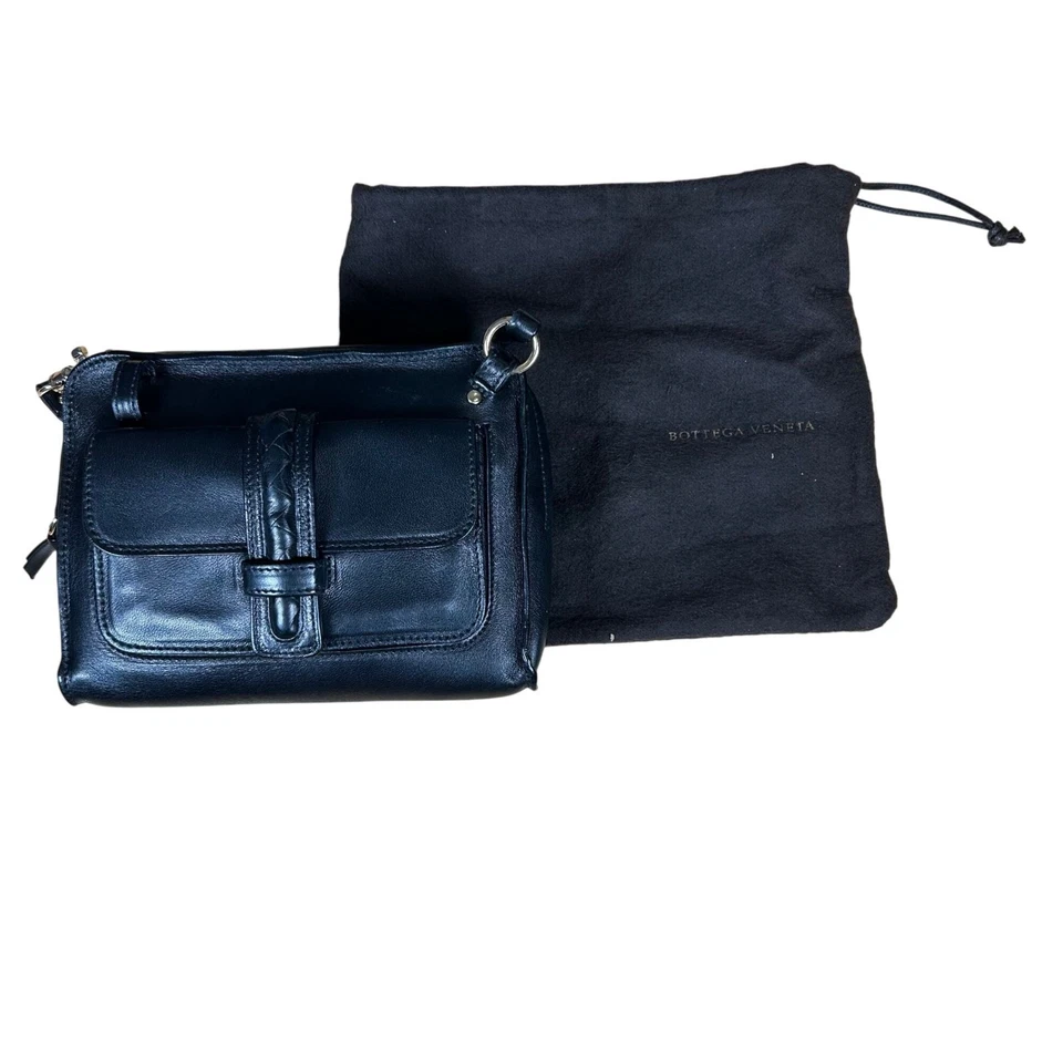 Bottega Veneta Mini Black Leather Wristlet Mini Bag - Image 3 of 4