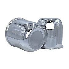 2 Chrome Push Through Center Caps for Auto, Truck, Trailer Wheels and Rims 4.25
