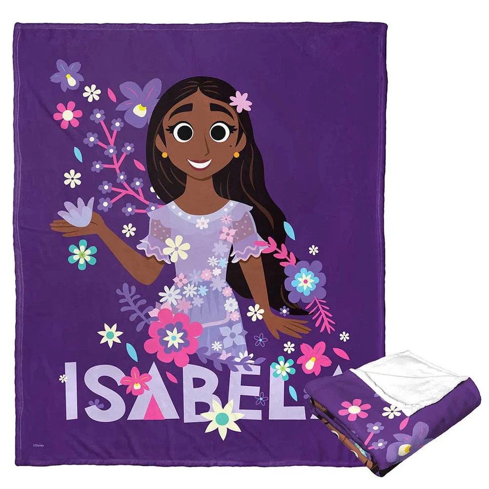 Disney Encanto Isabela Floral Purple Fleece Blanket