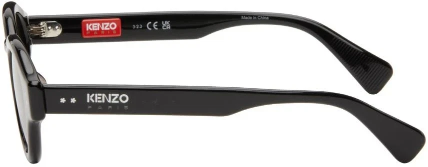 GAFAS DE SOL AUTÉNTICAS LENTES NEGRAS BRILLANTES/MARRÓN HUMO KENZO PARIS KZ40180U 01E 46-23 Foto 4 de 4