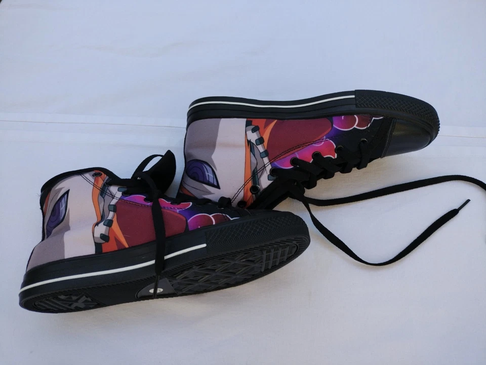 Naruto Akatsuki Pain Cosplay Shoes Anime High Tops EU 37 / US 6.5 (0004) - Imagem 3 de 4