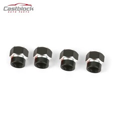 4pcs Aluminium Metal Alloy Car Wheel Tyre Valve Stems Air Dust Cover Screw Caps