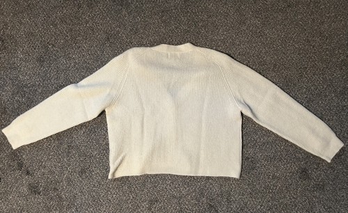 Ganni Damen Strickjacke weiß und creme. Größe L. - Bild 9 von 10