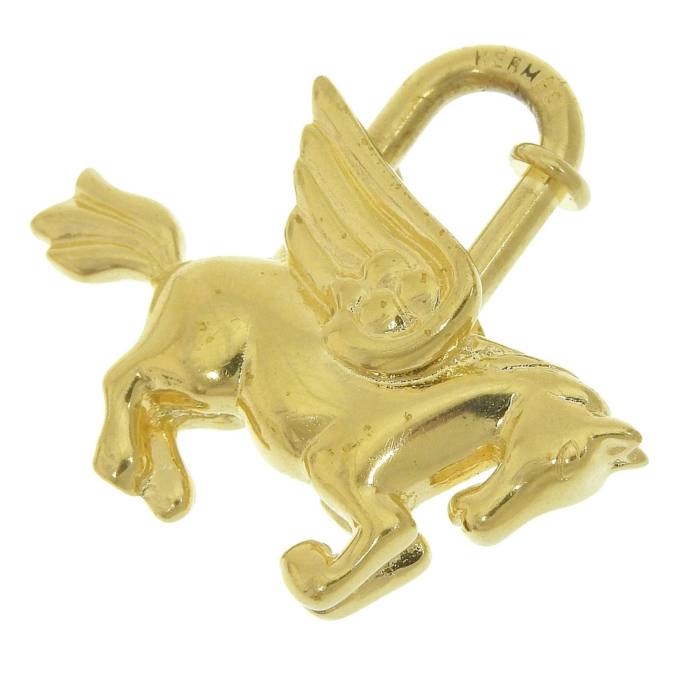 HERMES Gold Pegasus Cadena Lock for Hand Bag Charm Authentic | eBay HERMES Gold Pegasus Cadena Lock for Hand Bag Charm Authentic | eBay