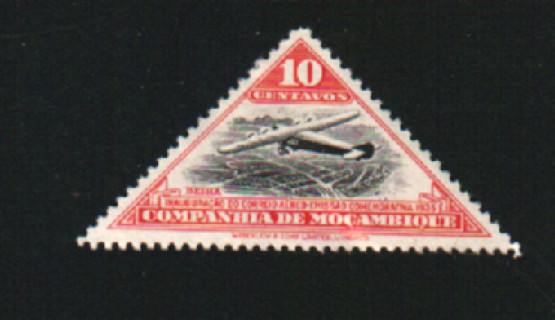 745   Mozanbique Company 1935 Triangle Airmail Stamp Scott #166 Mint Hinged