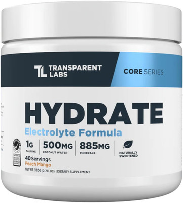 Hydrate Naturally Sweetened Electrolytes Powder - Hydration Powder Electrolytes