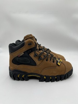 Michelin Steel Toe Internal Met Guard Work Boot Brown Leather Size 10W