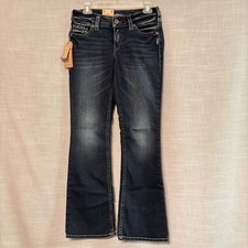 Silver Jeans Co NEW w/tags Suki Mid Rise Bootcut Women's 28Wx31L Blue