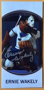 ERNIE WAKELY, 100% AUTHENTIC AUTOGRAPHED PAMPHLET, NHL LEGENDARY GOALTENDER !
