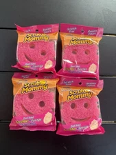 Lot Of 4 Scrub Daddy Mommy Dual Sided Scrubber +  Sponge Dishes Sinks Kitchen RV