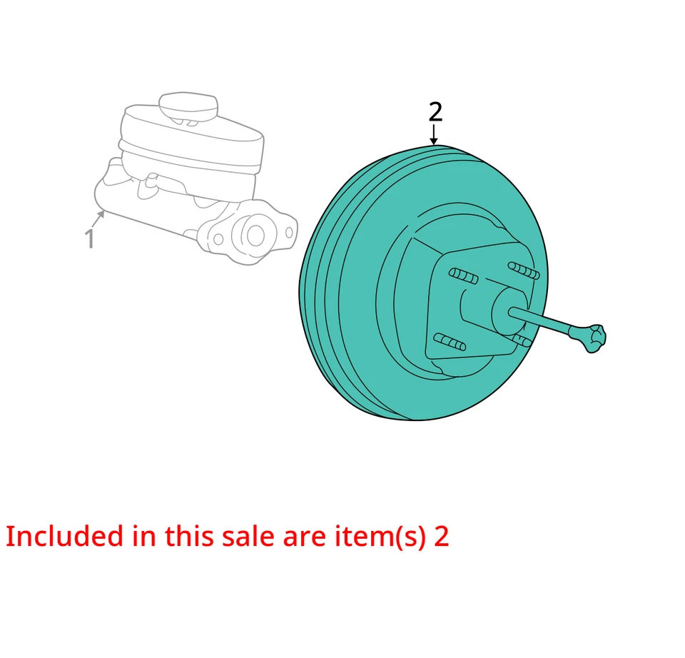 Booster de freio elétrico compatível com 02-03 Ford E150 Van 977414 - Imagem 3 de 4