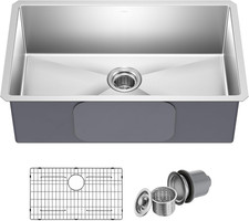 Standart Pro 30 -Inch Undermount Single Bowl 16 Gauge Stainless Steel Kitchen Si