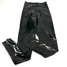 Commando Black Faux Patent Leather High Rise Leggings S